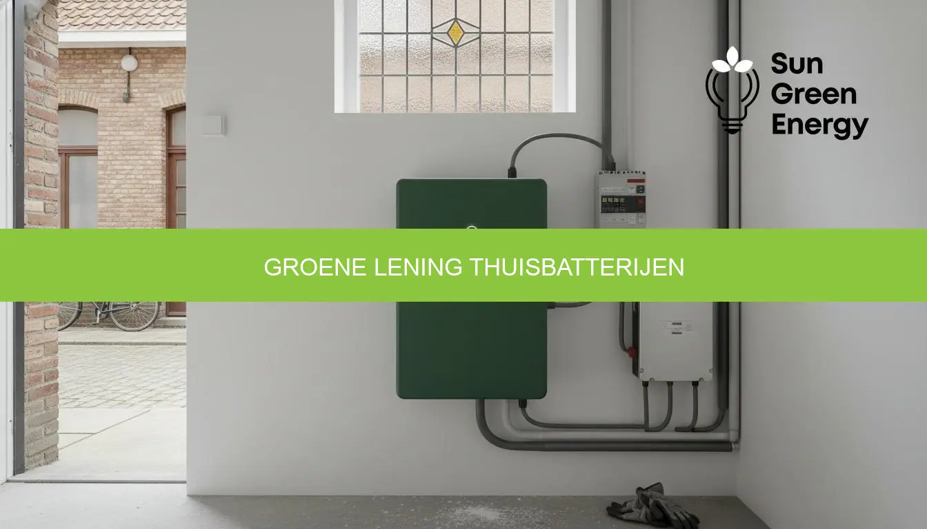 Groene lening thuisbatterijen: rente, voorwaarden en tips